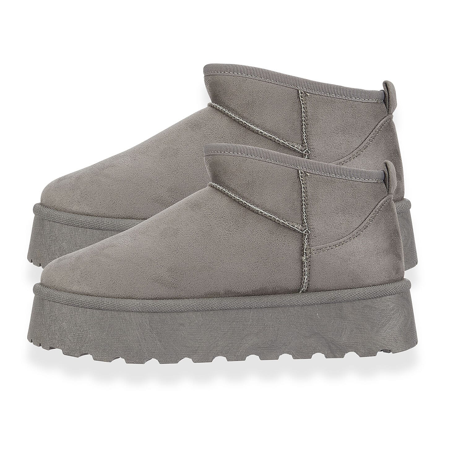 Emma Ladies COLLEEN Low Cut Platform Boots (Size 4) - Grey