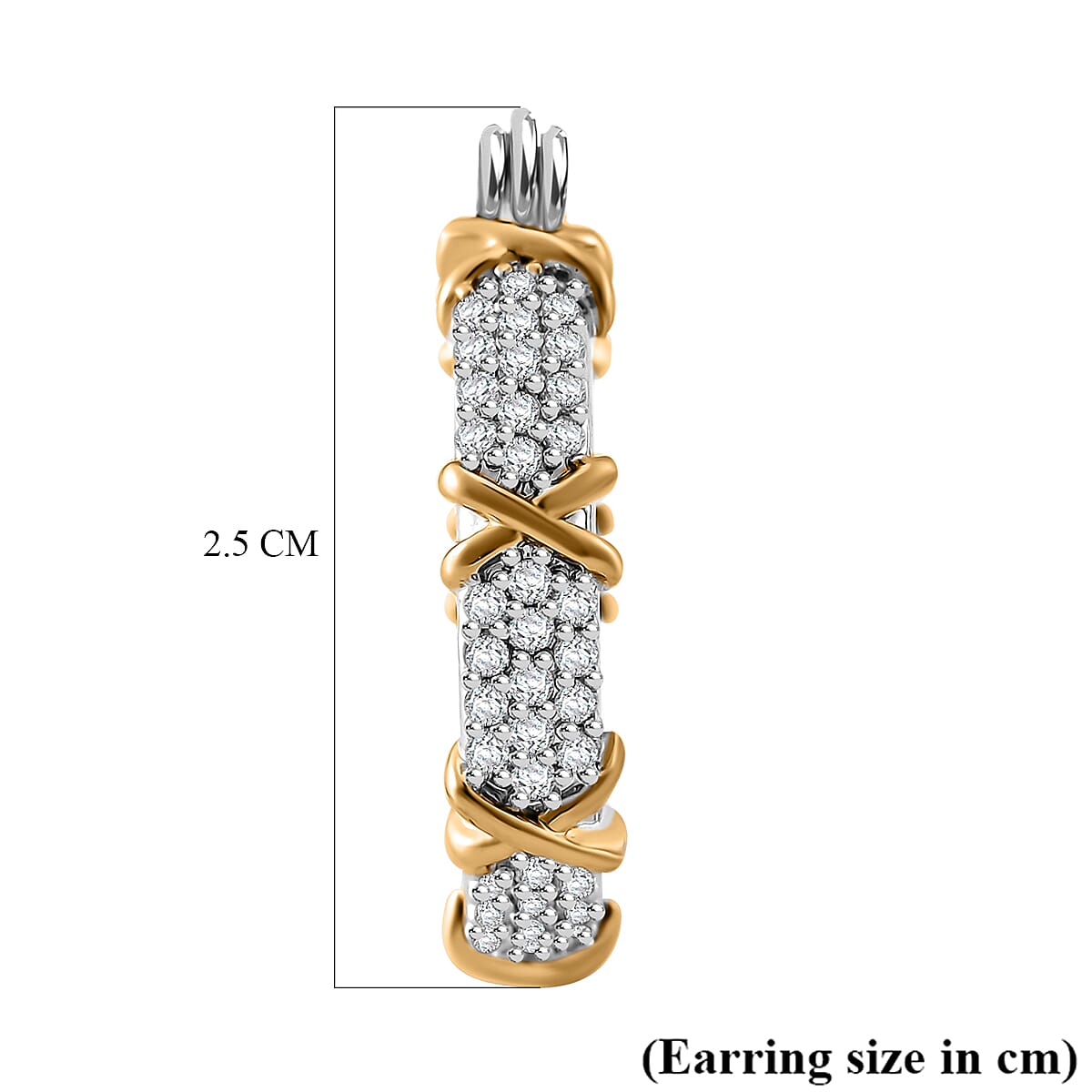 Designer Inspiration - Cubic Zirconia Criss Cross Earrings