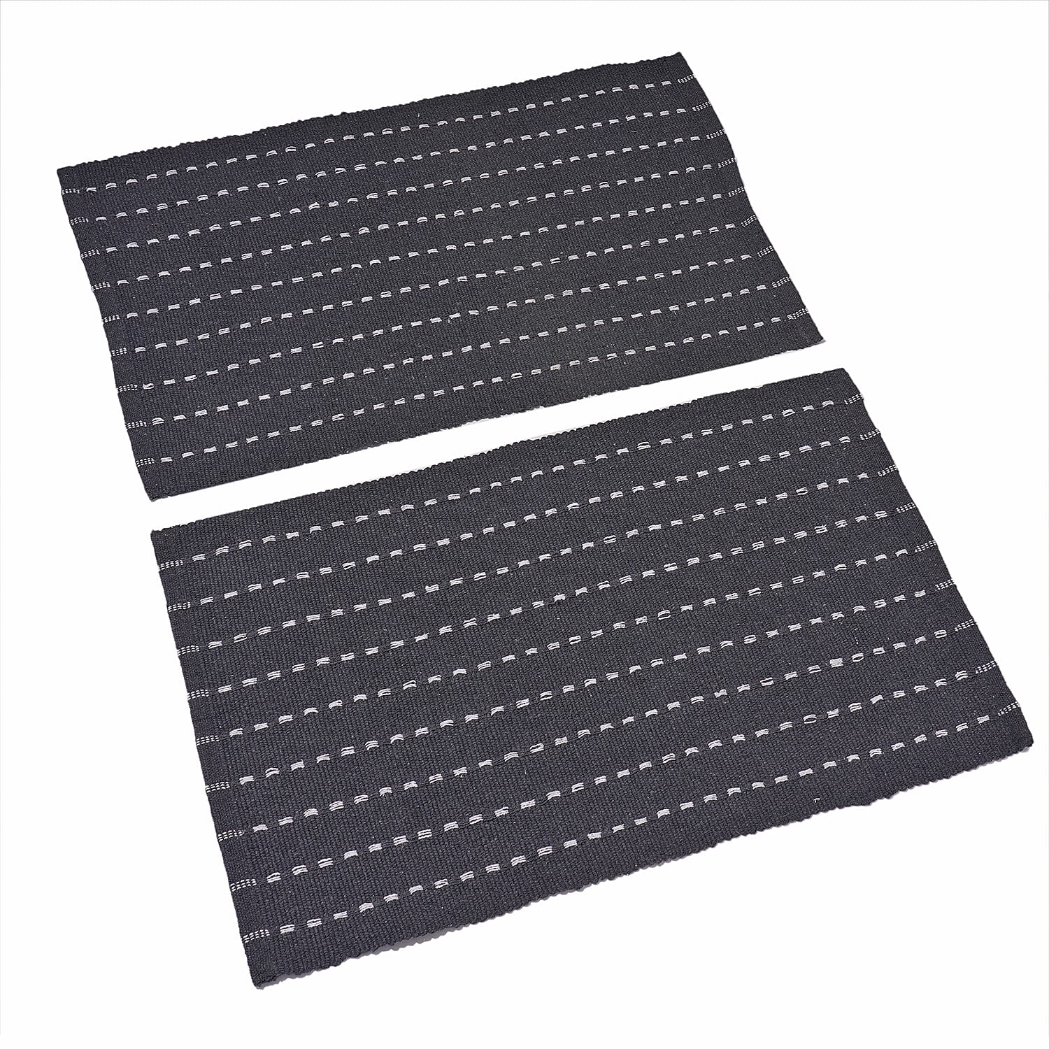 Set of 2 - Cotton Rugs- Door Mat (Size 50x80cm) - Grey