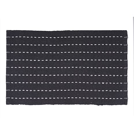 Set of 2 - Cotton Rugs- Door Mat (Size 50x80cm) - Grey