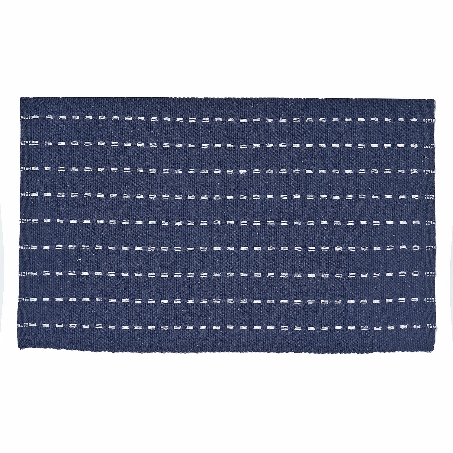 Set of 2 - Cotton Rugs- Door Mat (Size 50x80cm) - Navy