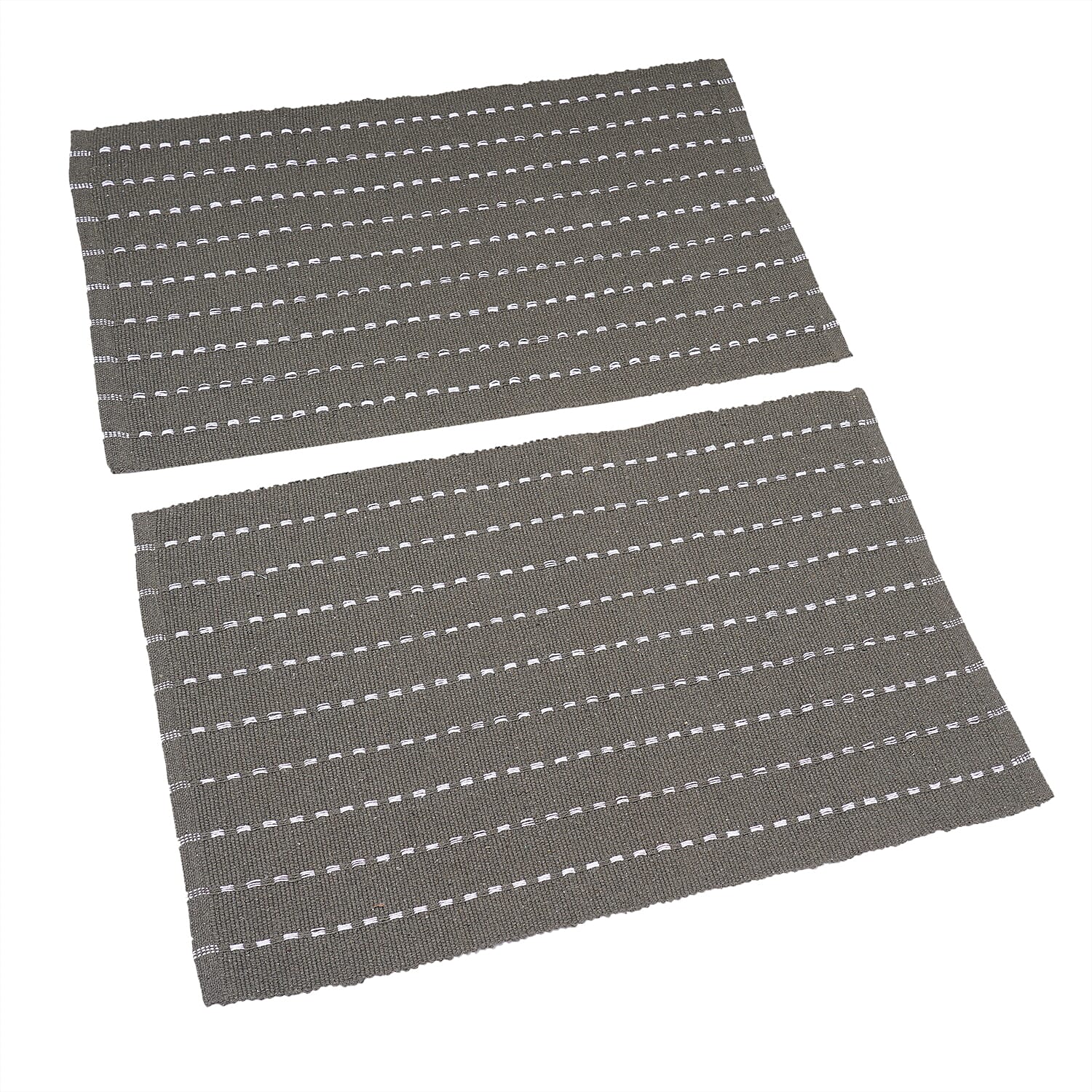 Set of 2 - Cotton Rugs- Door Mat (Size 50x80cm) - Olive