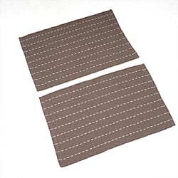 Set of 2 - Cotton Rugs- Door Mat (Size 50x80cm) - Black