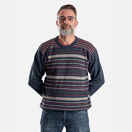 Cavallio Cotton Knitted Jumper (Size S) - Petrol Blue