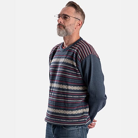 Cavallio Cotton Knitted Jumper (Size XL) - Petrol Blue