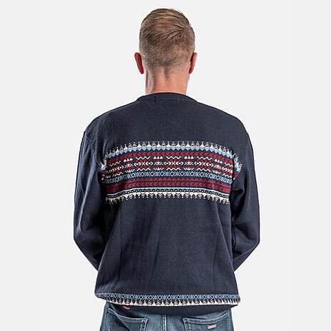 Cavallio Cotton Knitted Jumper (Size XXL) - Navy