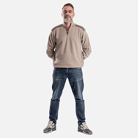 Cavallio Cotton Knitted Jumper - Beige