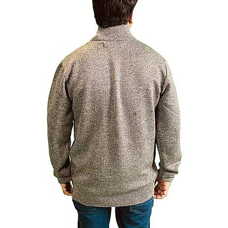 Cavallio Cotton Half Zip Jumper (Size XL) - Charcoal