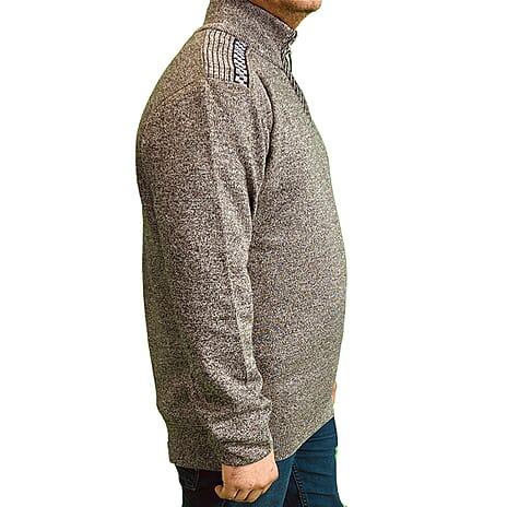 Cavallio Cotton Half Zip Jumper (Size XXL) - Charcoal