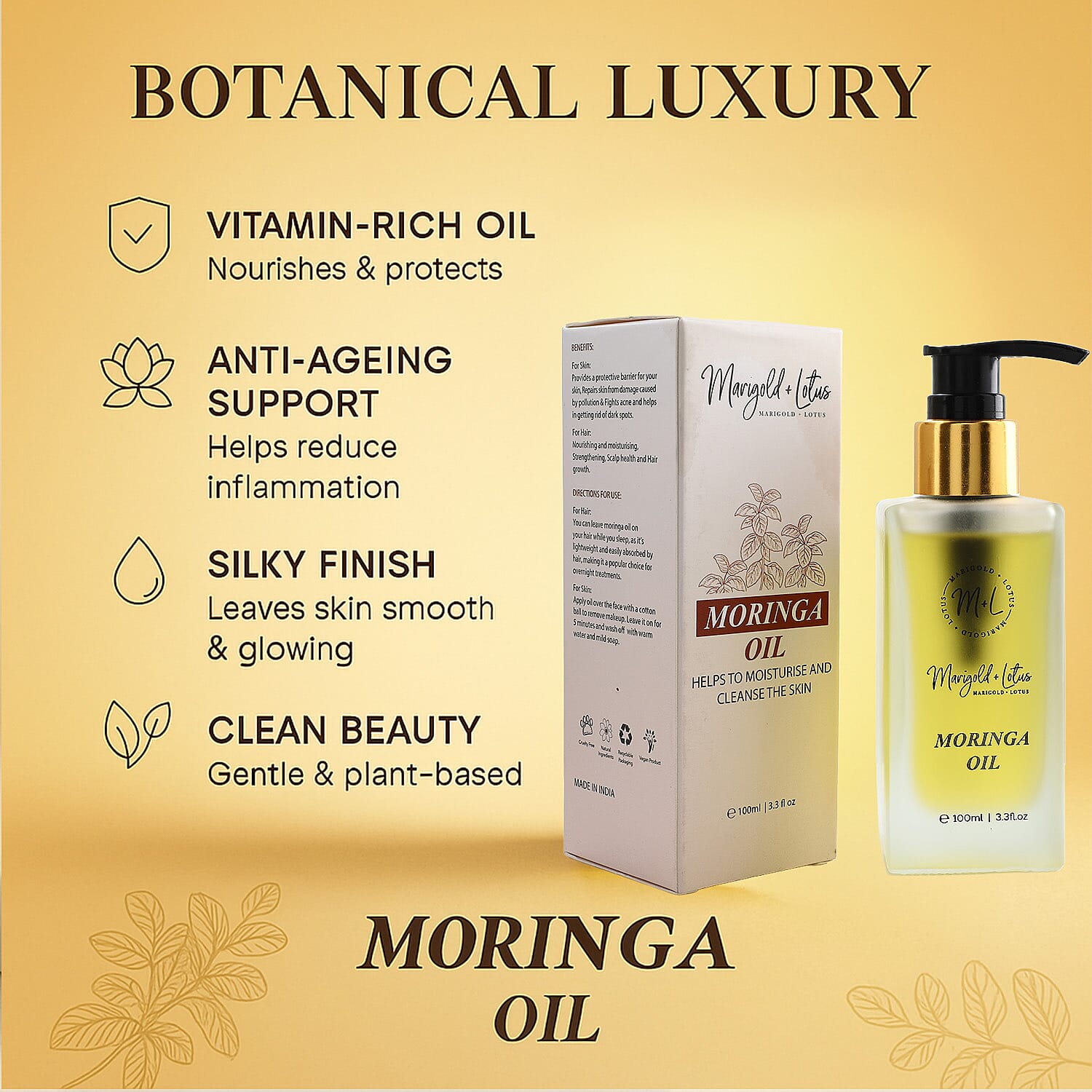 Marigold - Lotus Moringa Oil 100ml