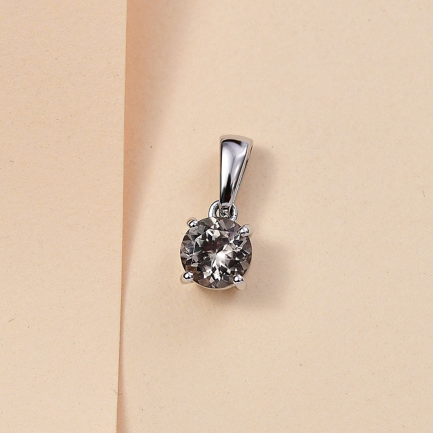 RHAPSODY 950 Platinum  AAAA Turkizite Solitaire Pendant 1.02 Ct