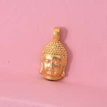 24K Yellow Gold Buddha Head Pendant