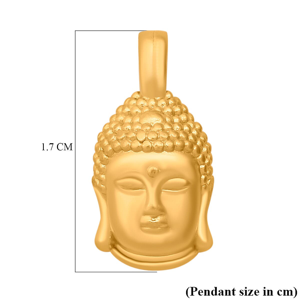 24K Yellow Gold Buddha Head Pendant (99.9% Gold Purity)