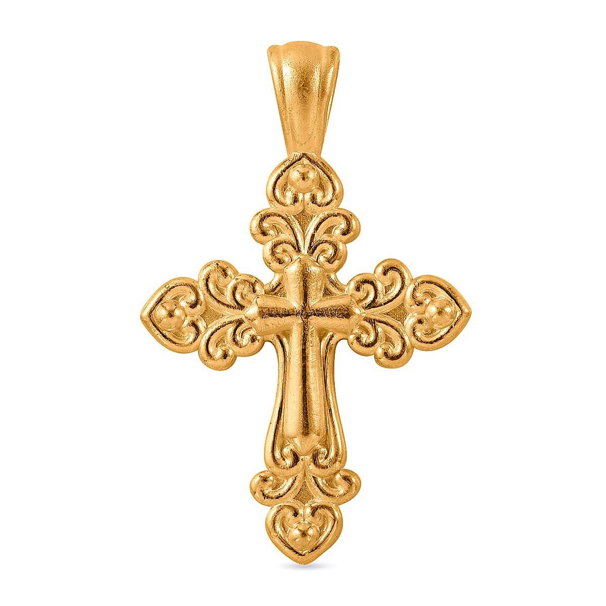 24K Yellow Gold Cross Pendant 1 Gms 7954586 TJC