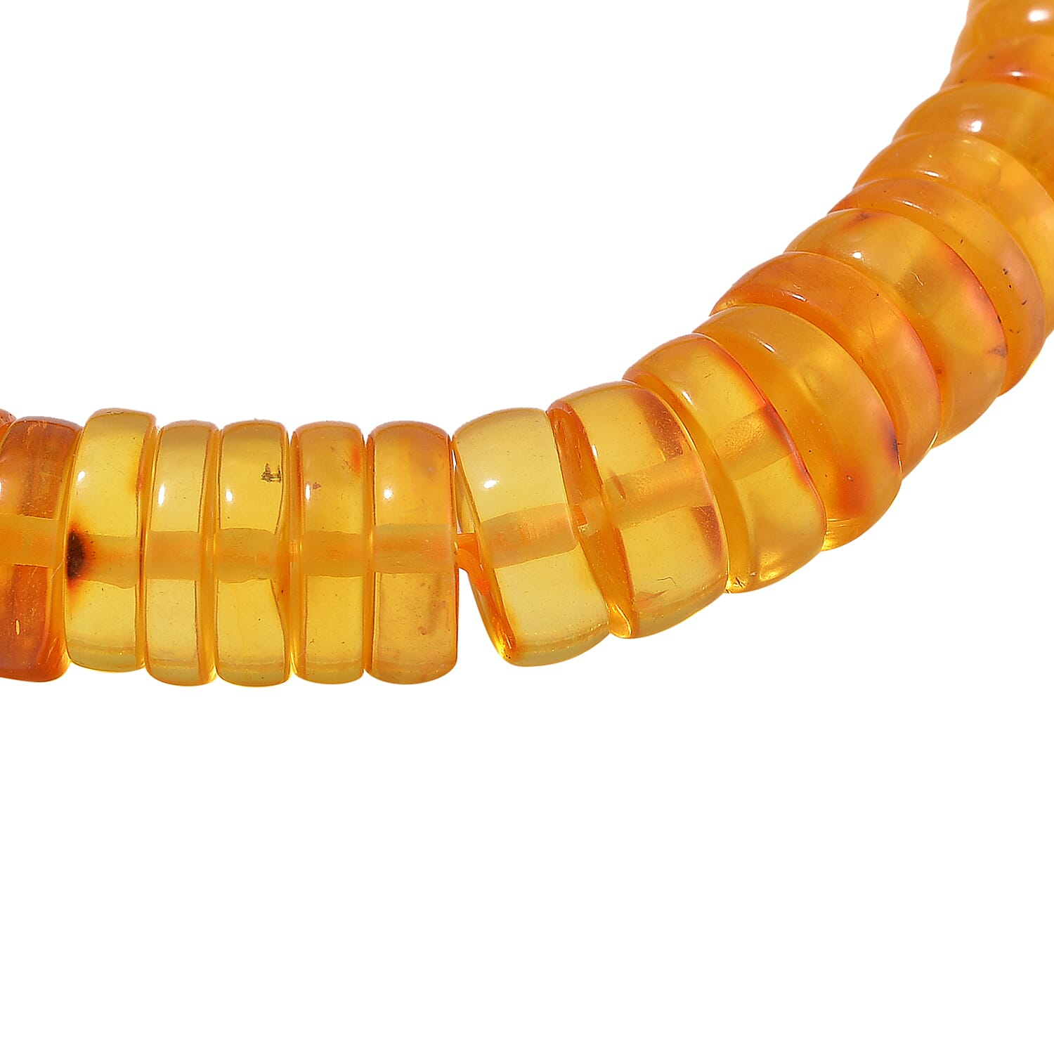 Biggest One Time Offer - Tucson Find - Natural Baltic Amber Bracelet 75.00 Ct - Round