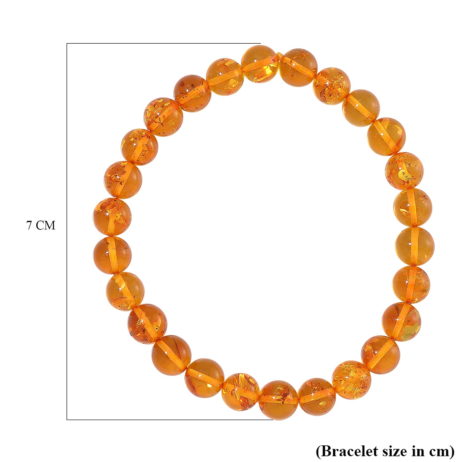 Baltic Amber Bead Stretchable Bracelet