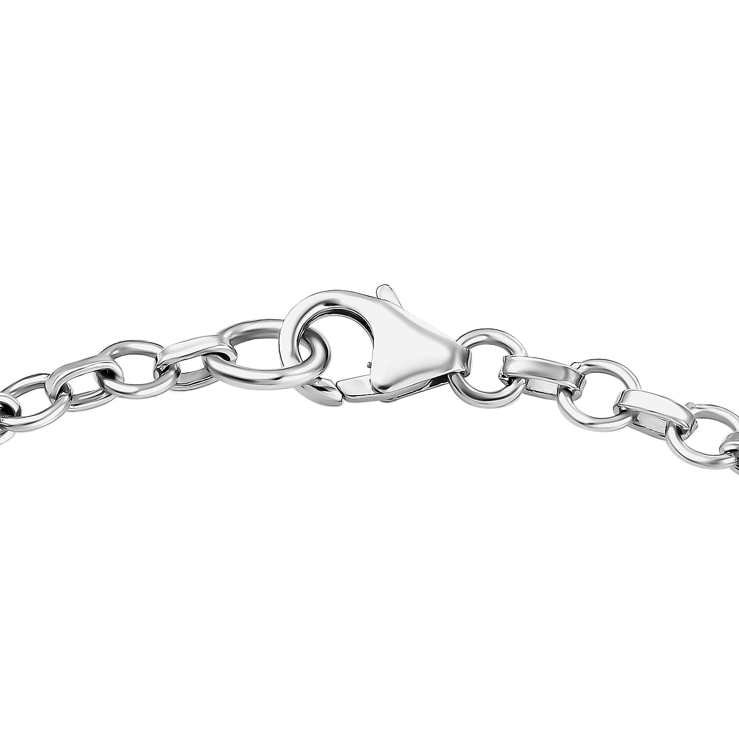 Natural Larimar & Multi Gemstones Bracelet (Size - 7.5) in Rhodium Overlay Sterling Silver 5.58 Ct, Silver Wt. 11.12 Gms.