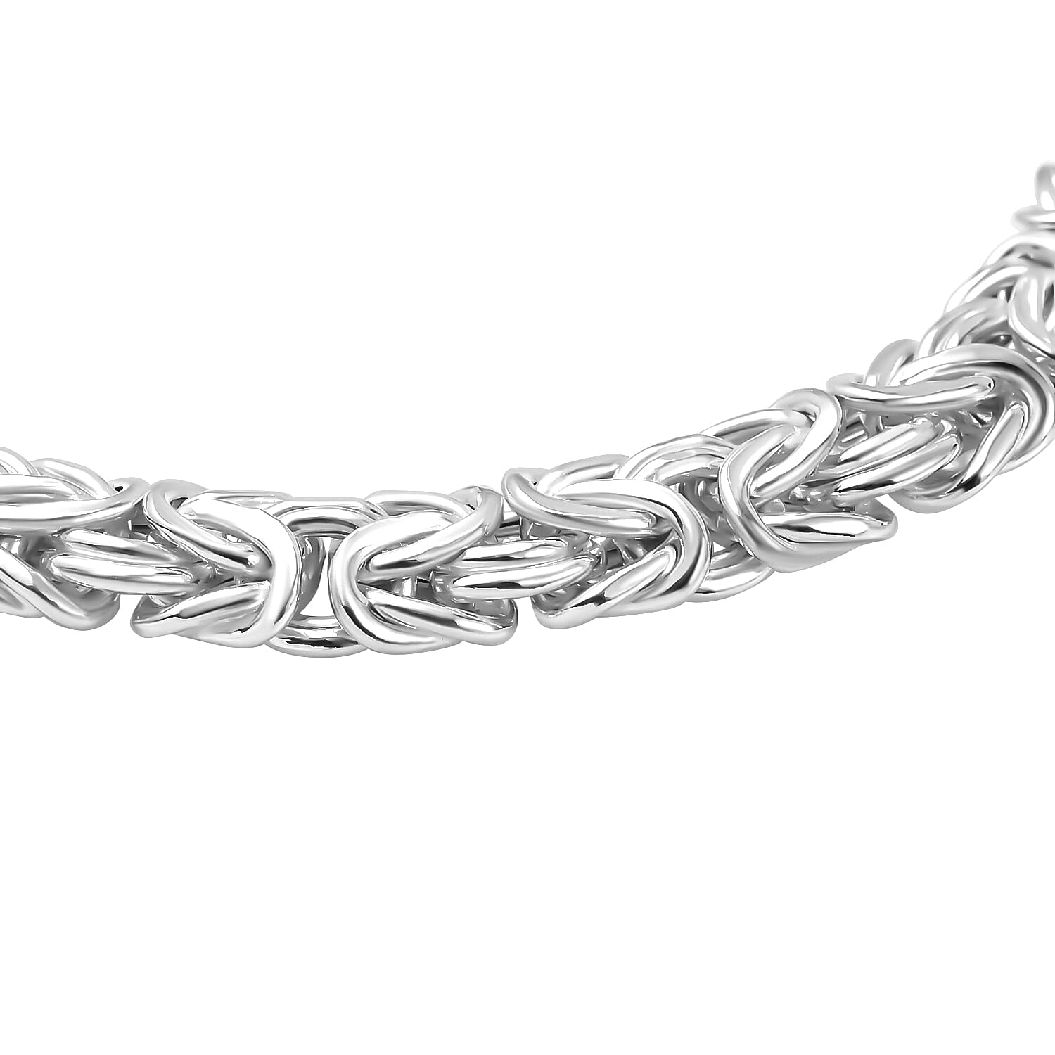 Byzanite Bracelet in Rhodium Sterling Silver With Senorita Clasp (Size - 7.5)