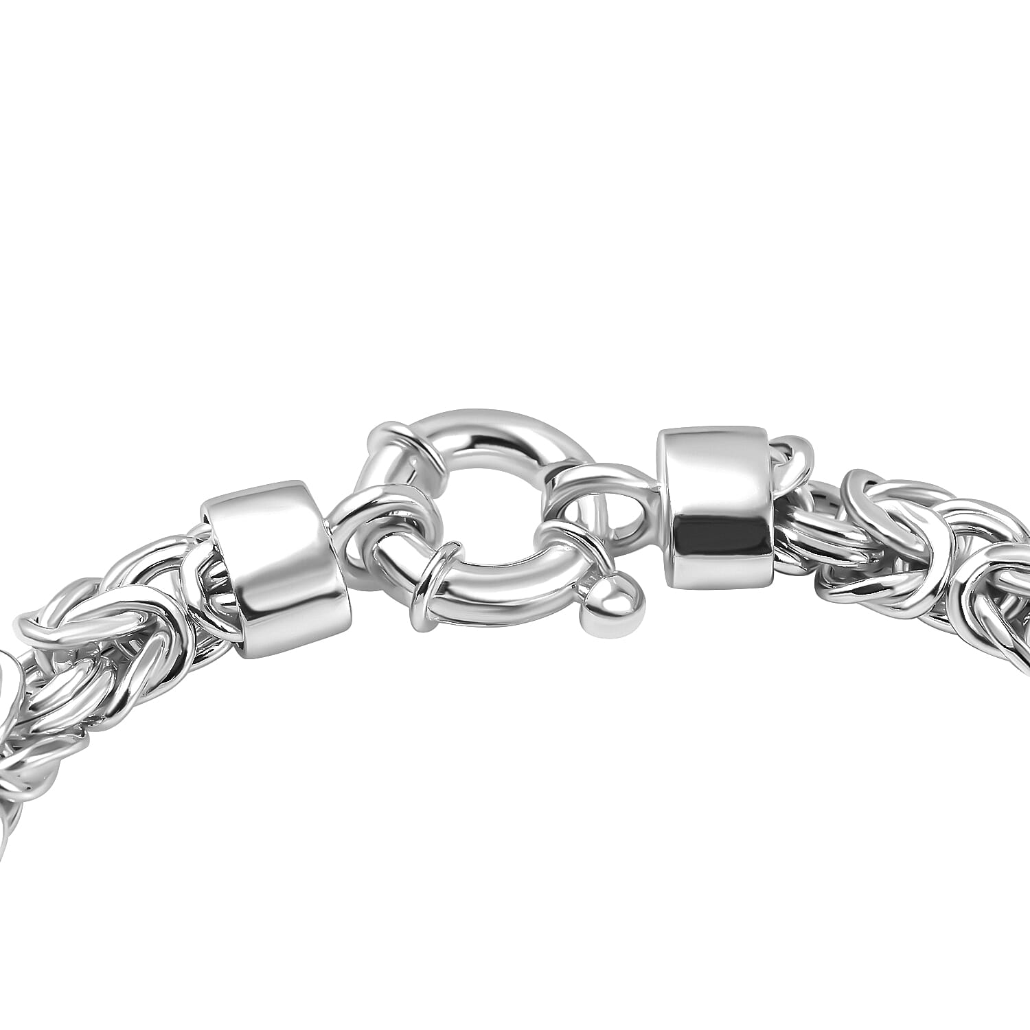 Byzanite Bracelet in Rhodium Sterling Silver With Senorita Clasp (Size - 7.5)