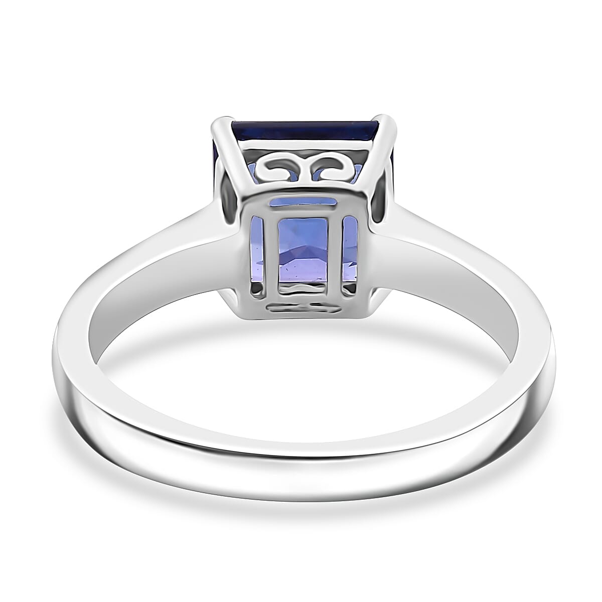 RHAPSODY - 950 Platinum Rare Asscher Cut AAAA Tanzanite Ring 3.00 Ct.