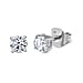 LUXURIANT 0.75 Ct. Lab Grown Diamond Solitaire Stud Earrings in 9K White Gold