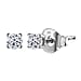 LUXURIANT 1.5 Ct. Lab Grown Diamond Solitaire Stud Earrings in 9K White Gold