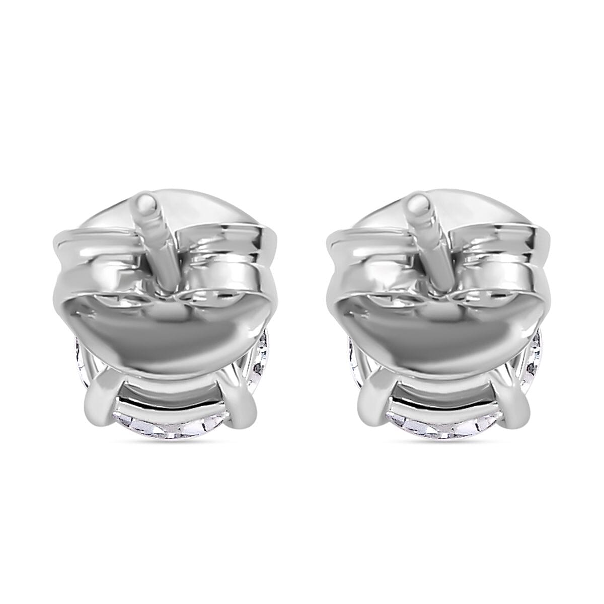 Luxuriant Diamond-1.51 Ct. Lab Grown Diamond Solitaire Stud Earrings in 9K White Gold