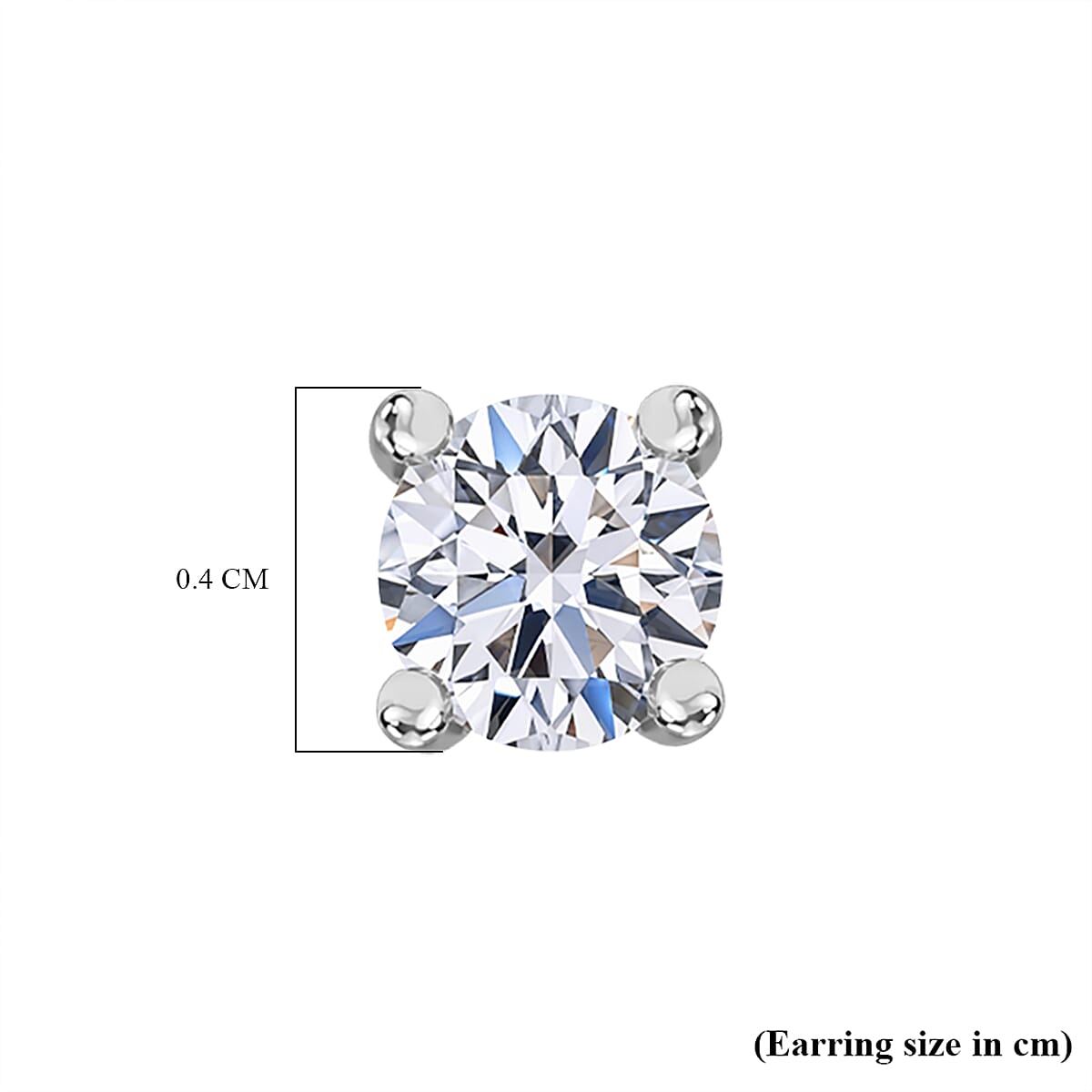 Luxuriant Diamond 950 Platinum SGL Certified Lab Grown Diamond VS-E/F Solitaire Stud With Screw Back Earring 0.2 Ct.