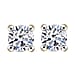 Luxuriant Diamond Lab Grown Diamond Solitaire Stud Earrings in 9K Gold
