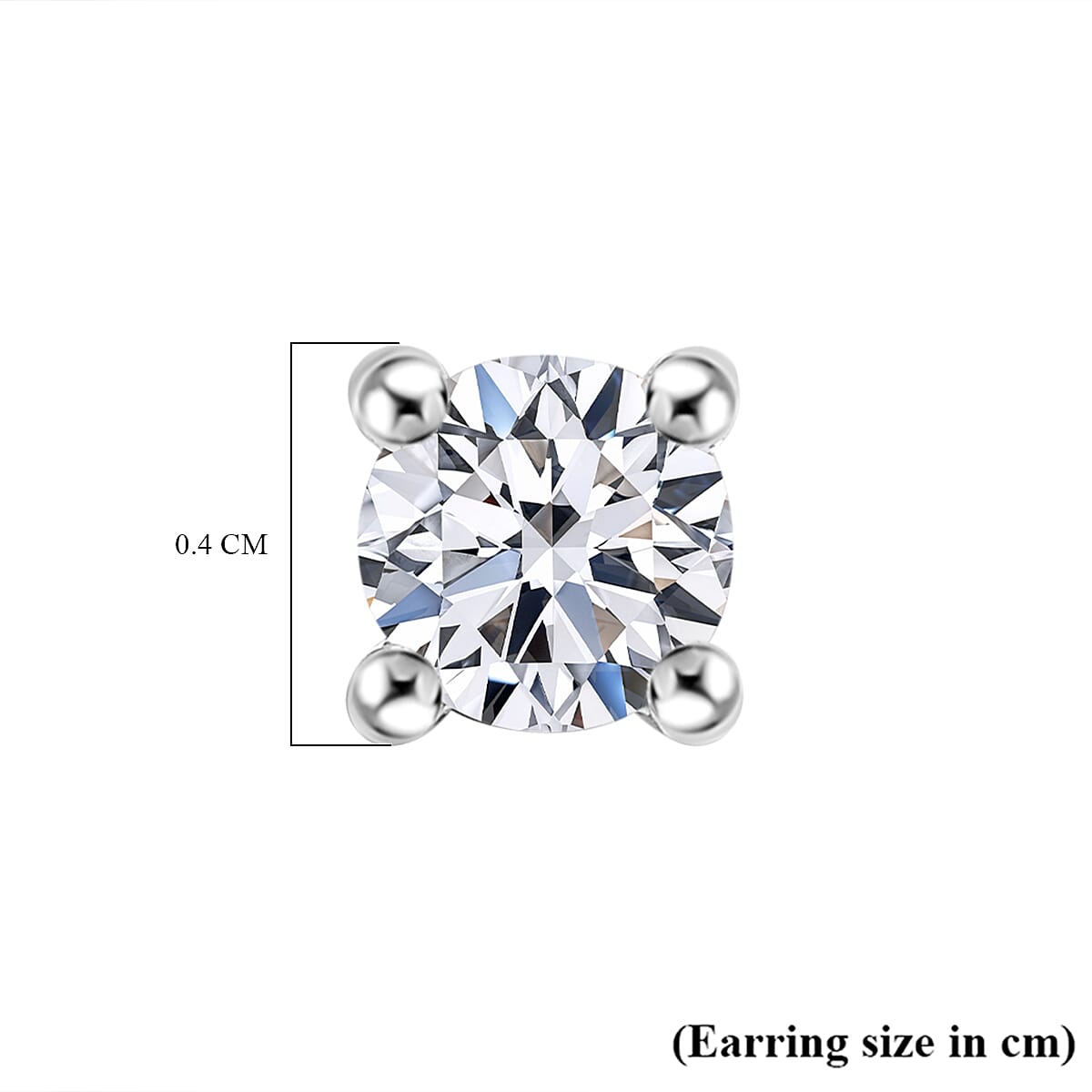 Luxuriant Diamond 950 Platinum SGL Certified Lab Grown Diamond (VS-E/F) Solitaire Stud Screw Back Earring 0.5 Ct.