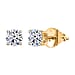 LUXURIANT 0.75 Ct. Lab Grown Diamond Solitaire Stud Earrings in 9K White Gold
