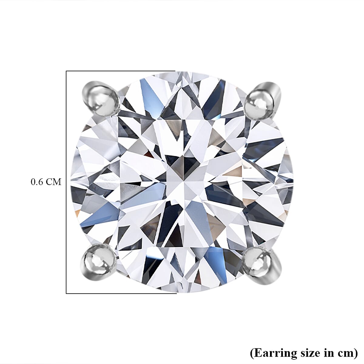 Luxuriant 950 Platinum SGL Certified Lab Grown Diamond (SI-GH) Solitaire Stud Screw Back Earring 1.50 Ct.