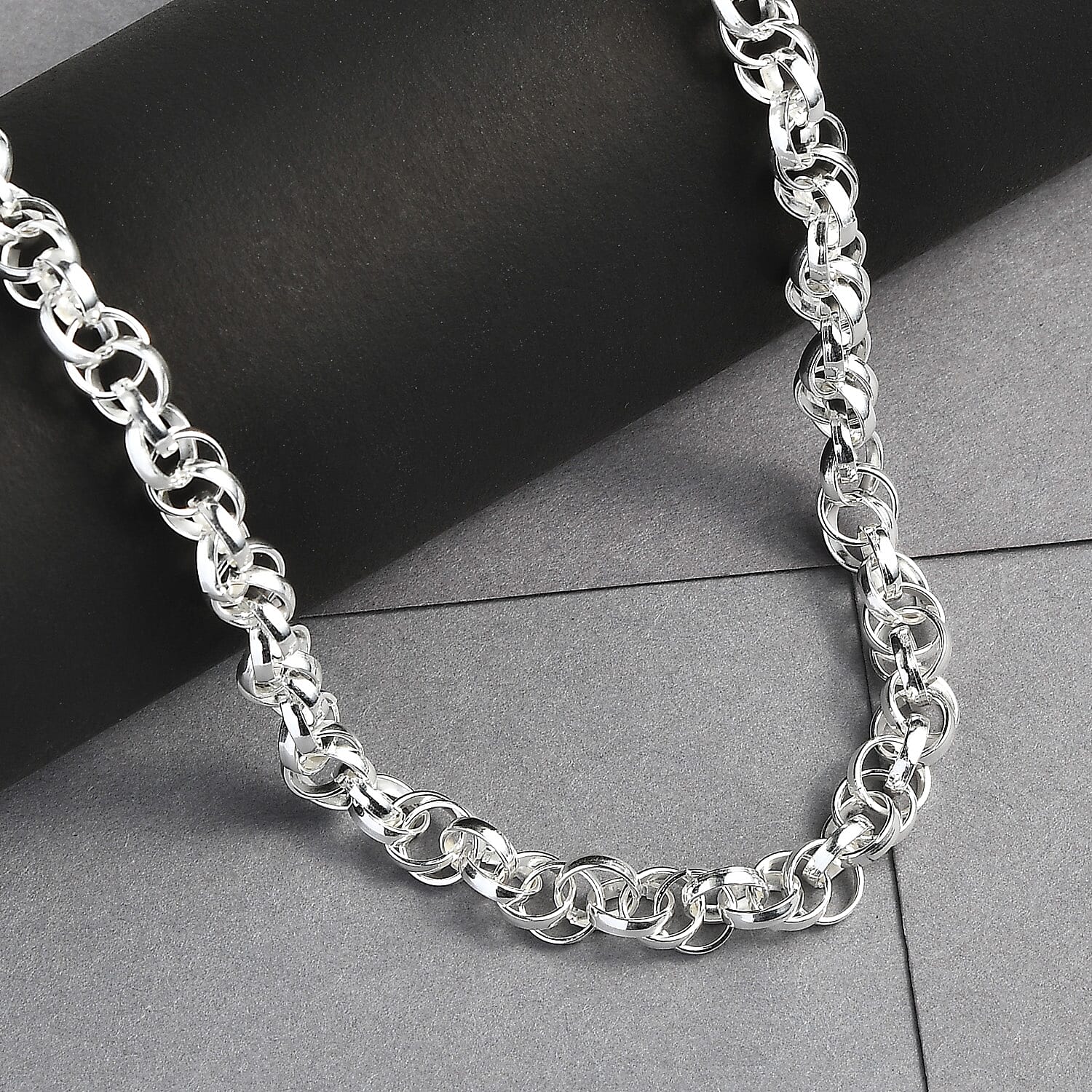 Vicenza Close Out - Prince of Wales - Sterling Silver Necklace with Lobster Clasp (Size - 20) Silver Wt. 25.00 Gms.