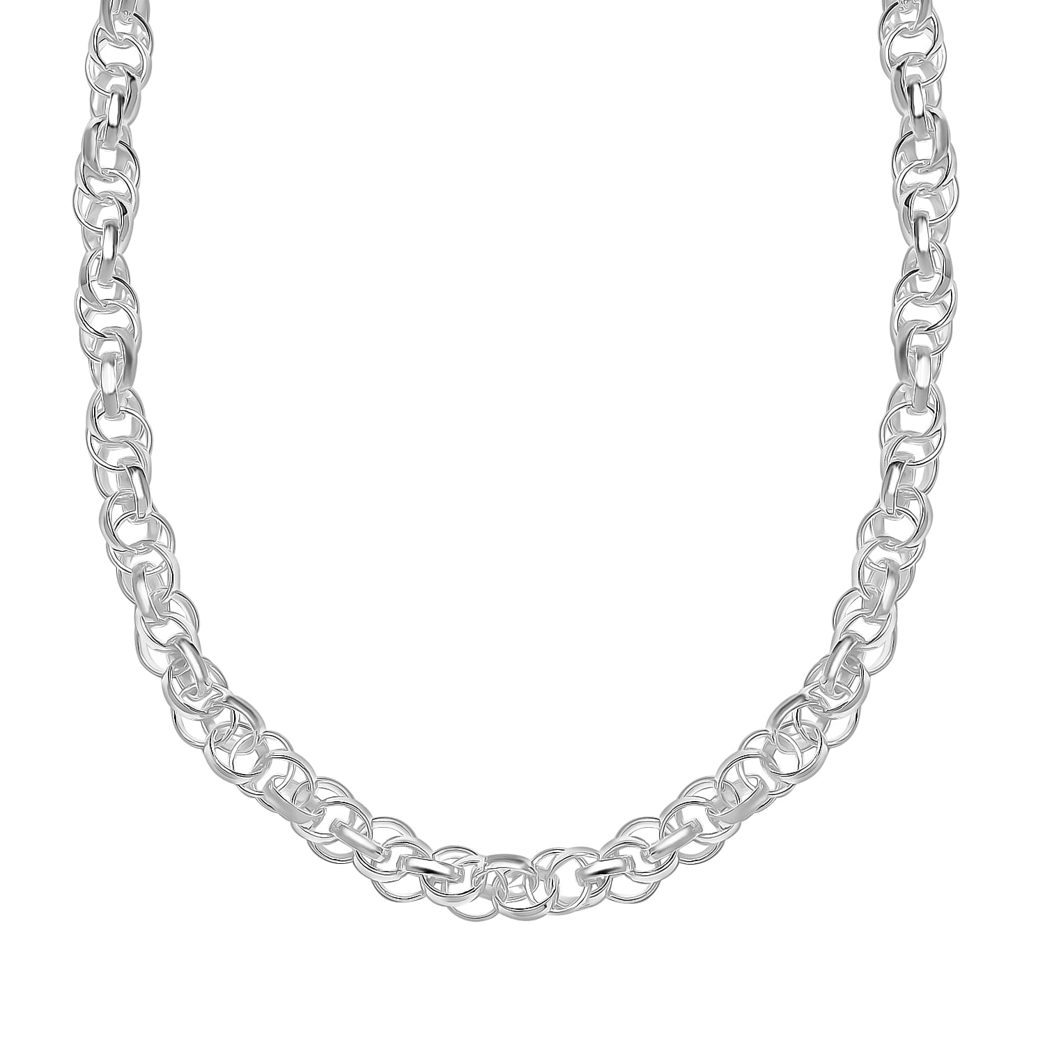 Vicenza Close Out - Prince of Wales - Sterling Silver Necklace with Lobster Clasp (Size - 20) Silver Wt. 25.00 Gms.