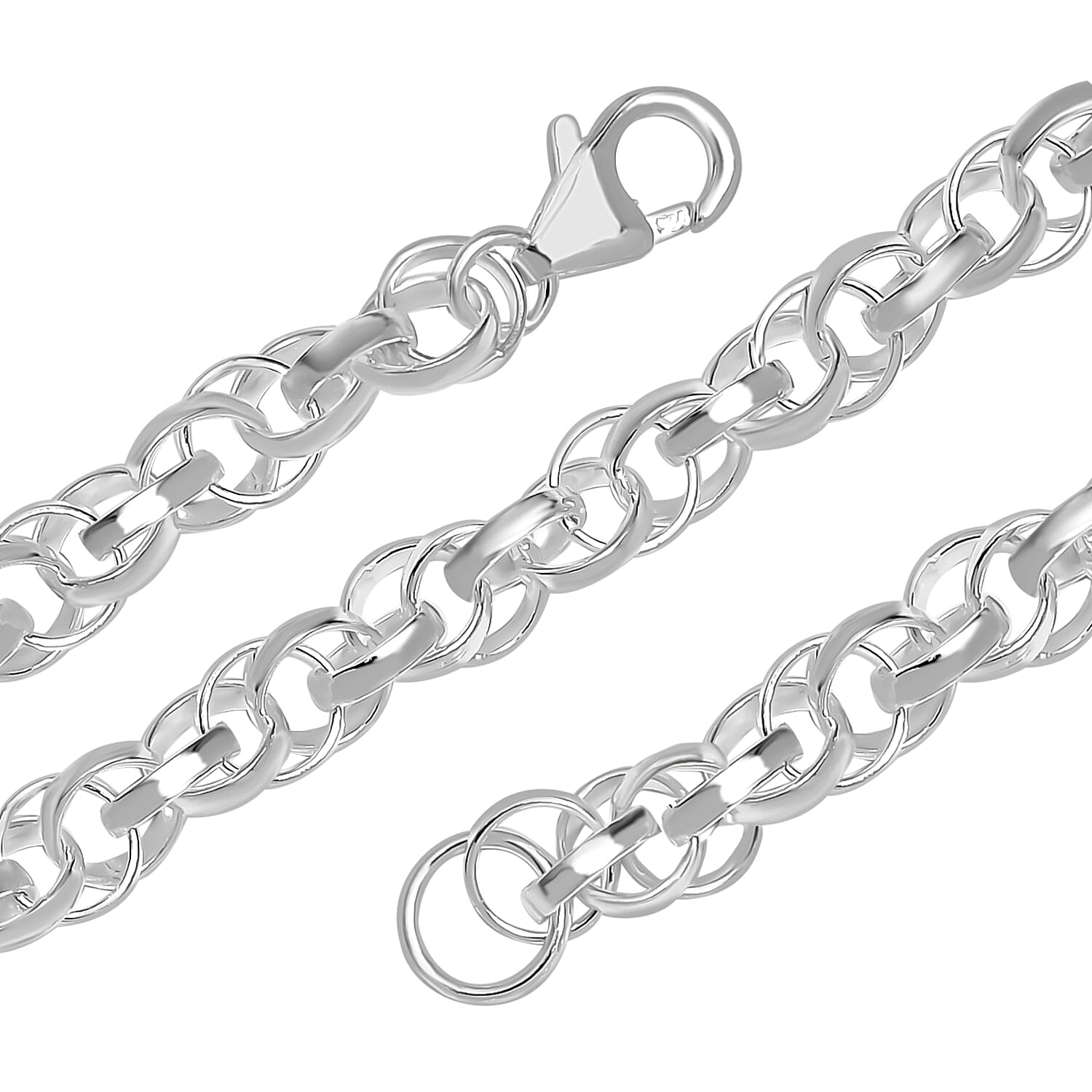 Vicenza Close Out - Prince of Wales - Sterling Silver Necklace with Lobster Clasp (Size - 20) Silver Wt. 25.00 Gms.