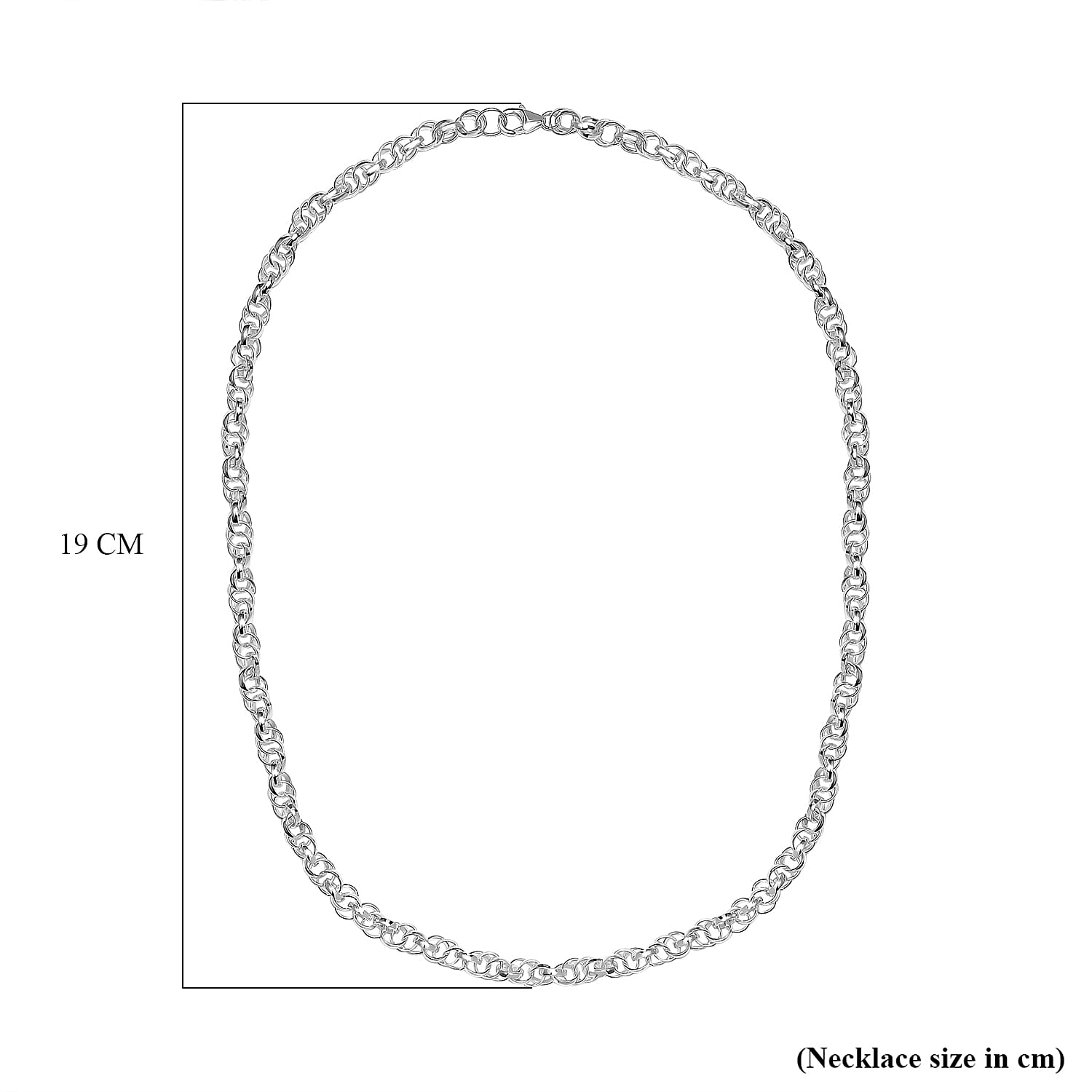 Vicenza Close Out - Prince of Wales - Sterling Silver Necklace with Lobster Clasp (Size - 20) Silver Wt. 25.00 Gms.