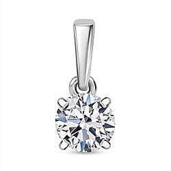 LUXURIANT 9K White Gold SGL Certified Lab Grown Diamond (VS E/F) Solitaire Pendant 0.50 Ct.