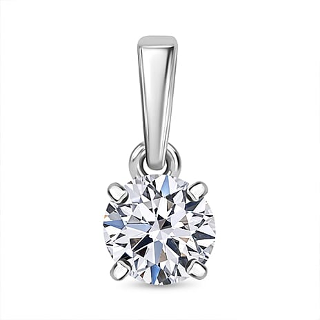 Luxuriant Event Preview - Luxuriant Diamond 9K White Gold SGL Certified Lab Grown Diamond (VS-E-F) Solitaire Pendant 0.51 Ct.