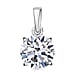 LUXURIANT 2 Ct. Lab Grown Diamond Solitaire Pendant in 9K White Gold