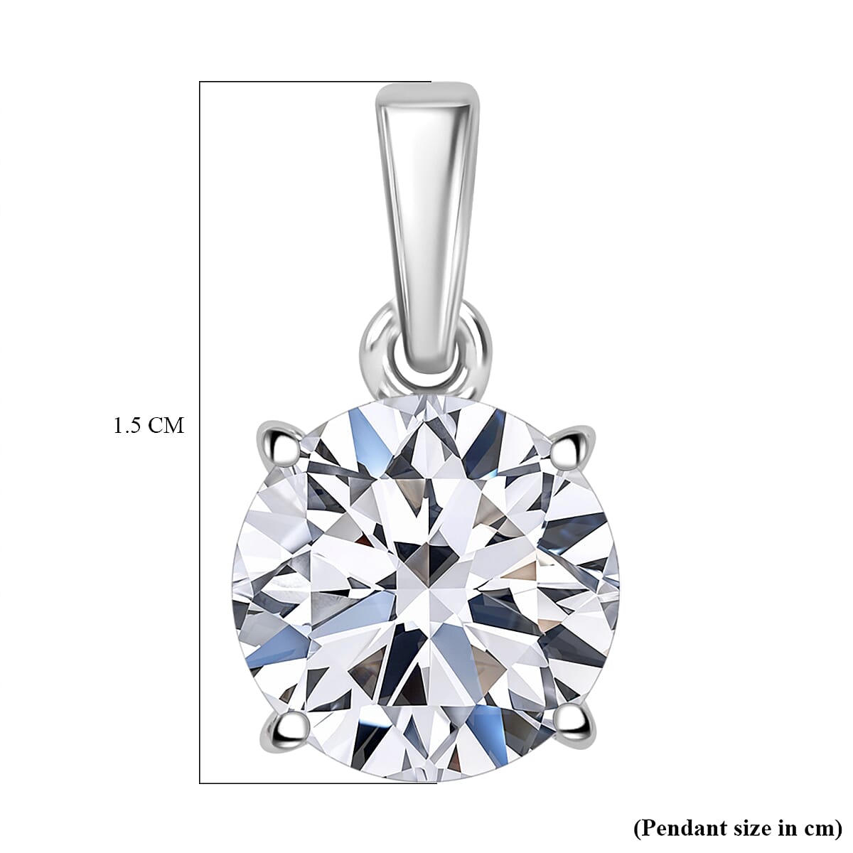 Luxuriant Diamond 9K White Gold SGL Certified Lab Grown Diamond (VS-E-F) Solitaire Pendant 2.00 Ct.