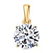 LUXURIANT 2 Ct. Lab Grown Diamond Solitaire Pendant in 9K White Gold