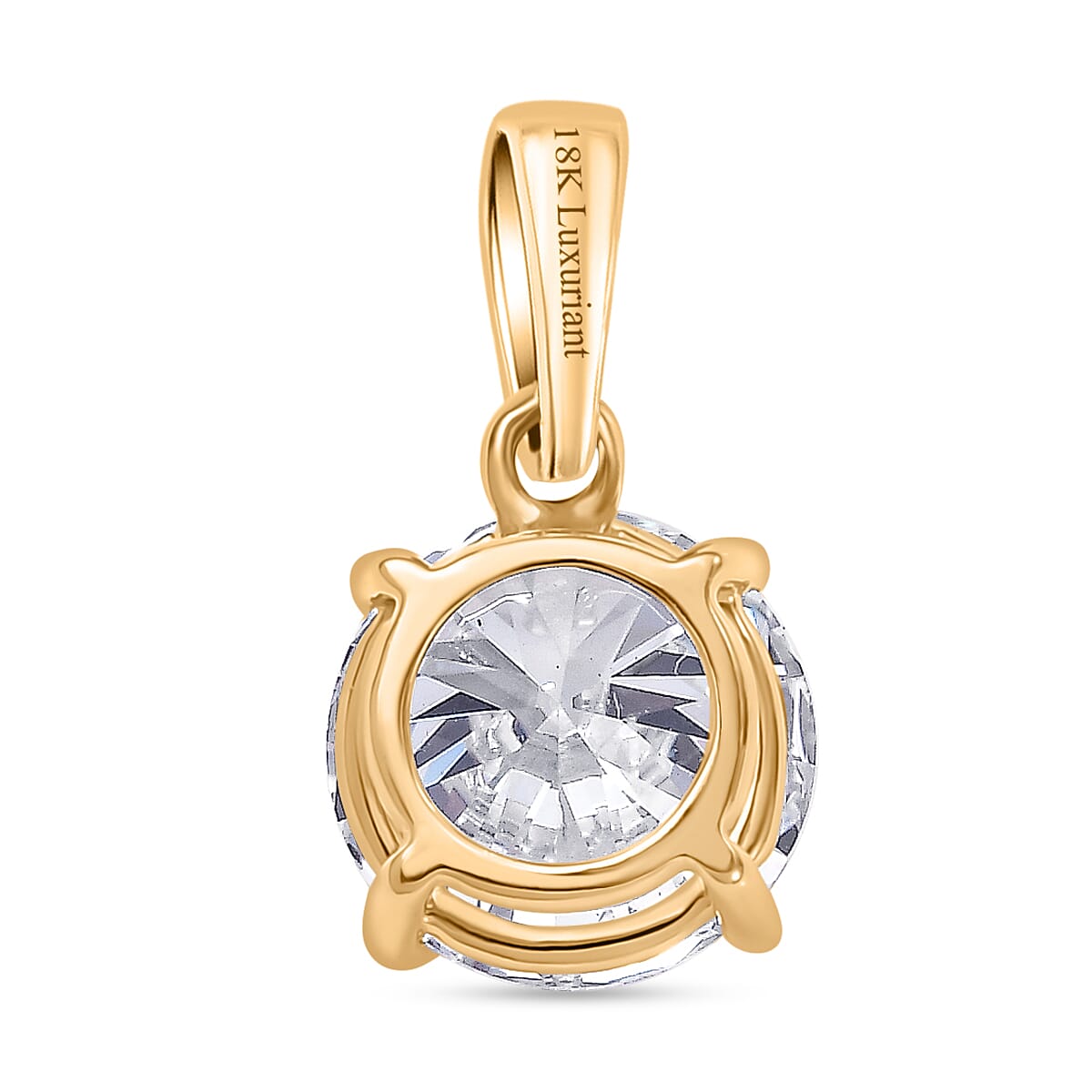 Luxuriant Diamond-1.5 Ct. Lab Grown Diamond Solitaire Pendant in 18K Yellow Gold