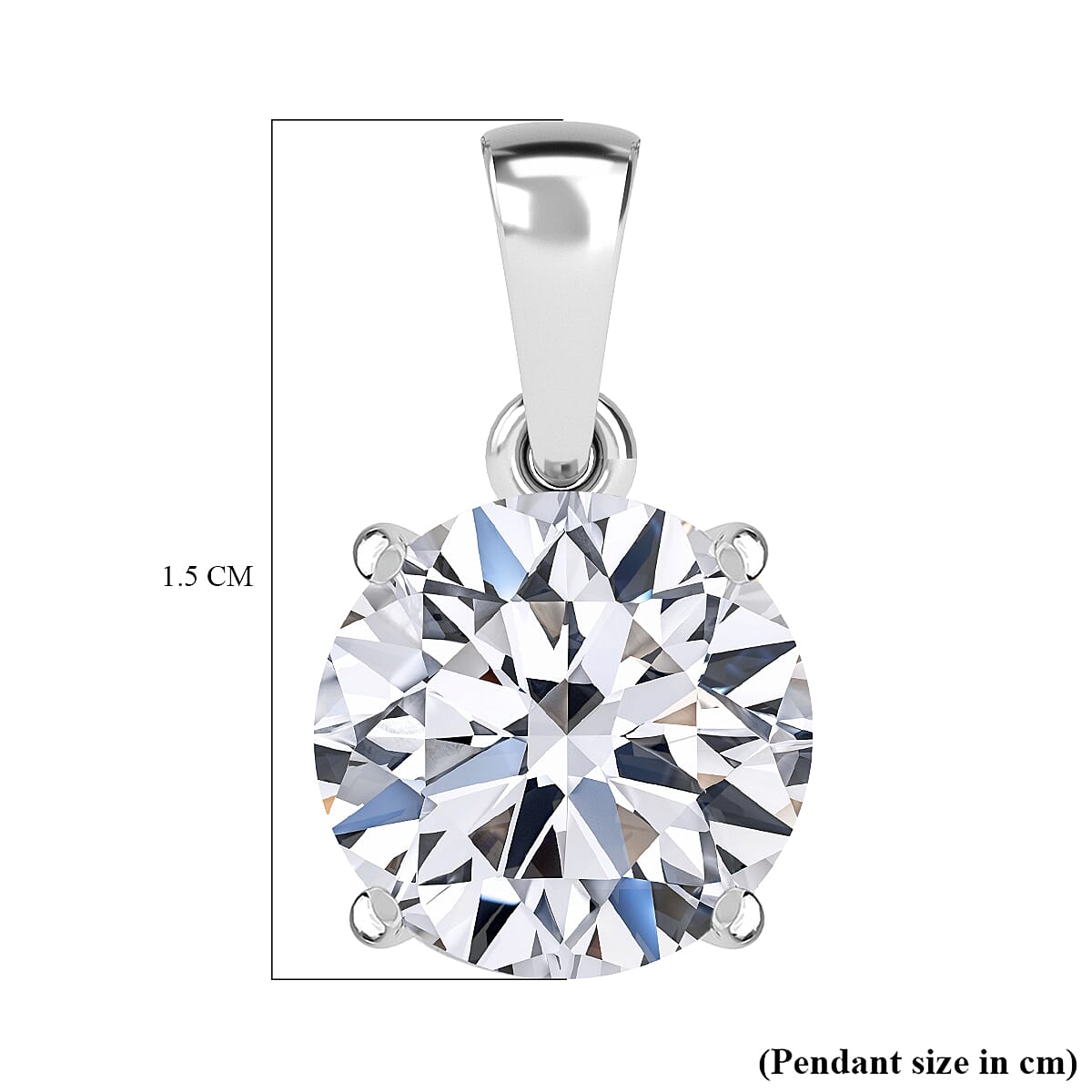 Luxuriant - 950 Platinum SGL Certified Lab Grown Diamond (VS-E-F) Solitaire Pendant 2.03 Ct.