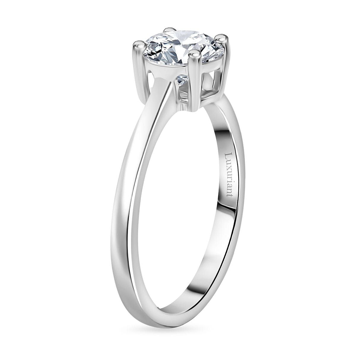 Luxuriant - 18K White Gold SGL Certified (VS-E-F) Lab Grown Diamond Solitaire Ring 1.00 Ct.