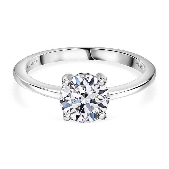 1 Ct (Sz- R) Luxuriant - 18K White Gold SGL Certified (VS-E-F) Lab Grown Diamond Solitaire Ring 1.00