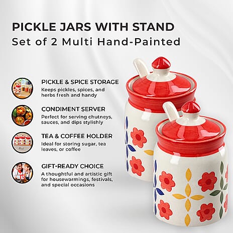 Glass Jar (Size - One Size) - Pink & Pink