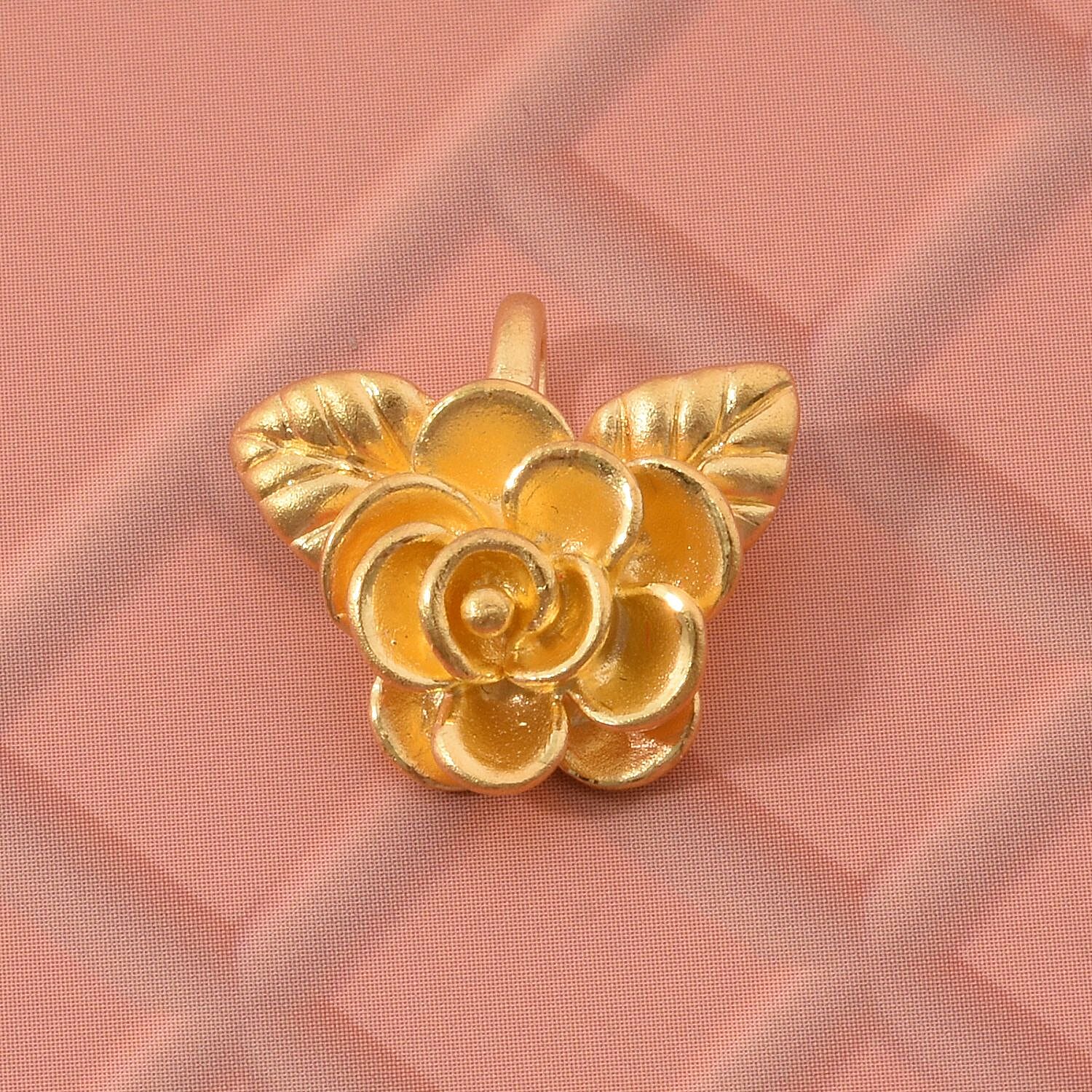 24K (99.99% Purity) Yellow Gold Flower Pendant