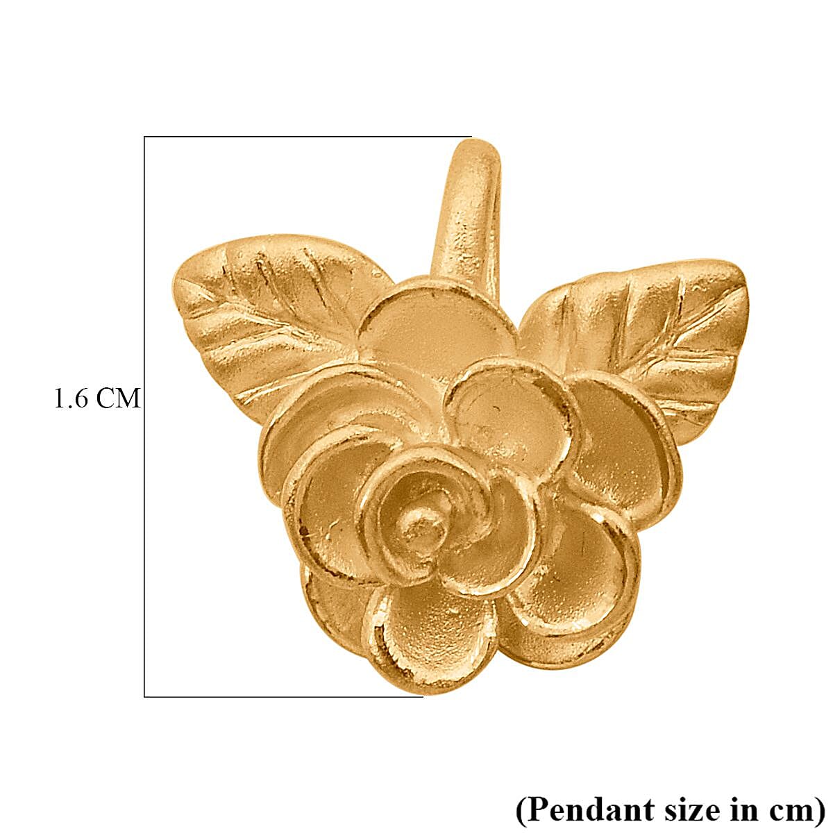 24K (99.99% Purity) Yellow Gold Flower Pendant