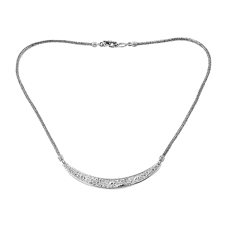 Sterling Silver Necklace (Size - 20) with T - Bar Clasp, Silver Wt. 28.98 Gms.