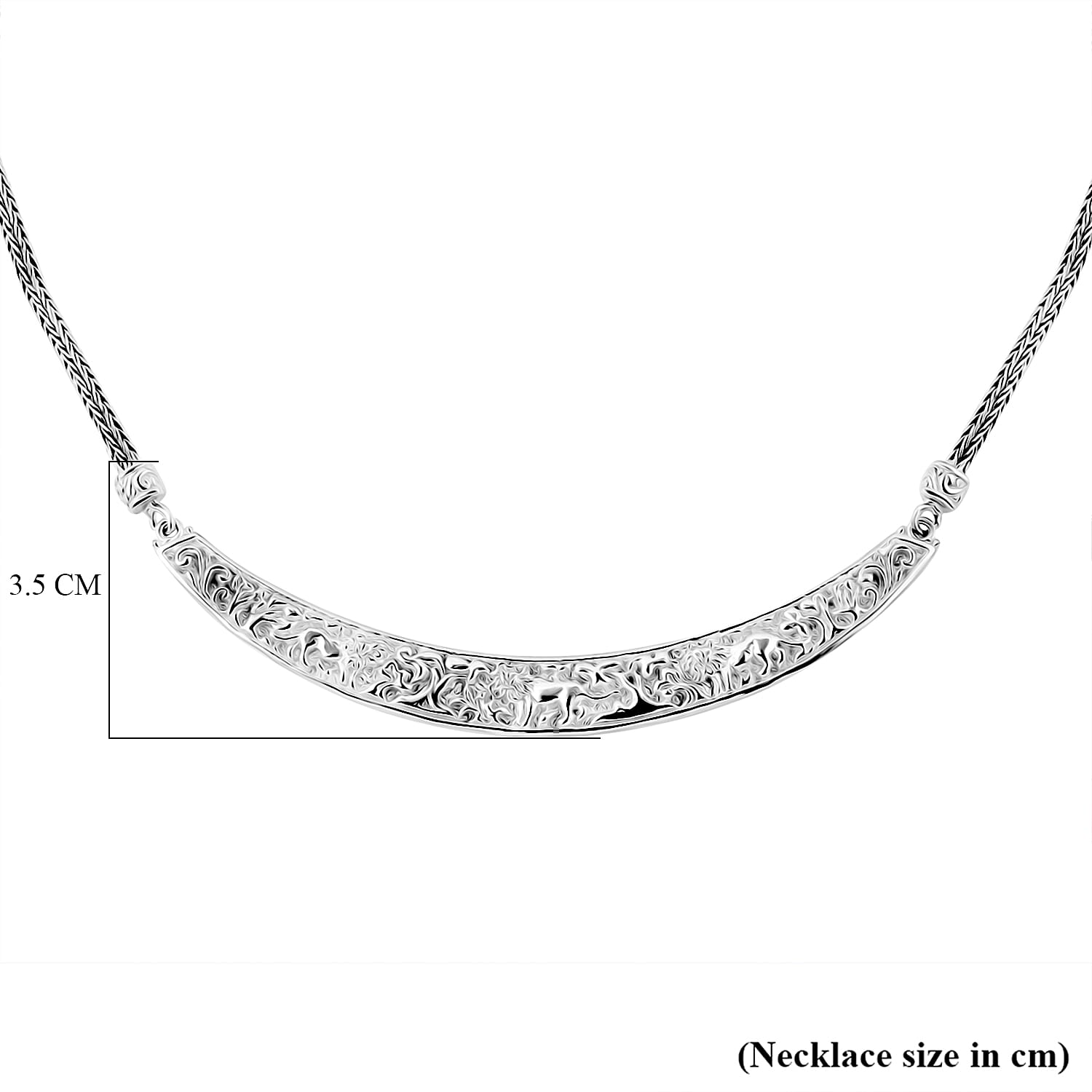 Sterling Silver Necklace (Size - 20) with T - Bar Clasp, Silver Wt. 28.98 Gms.
